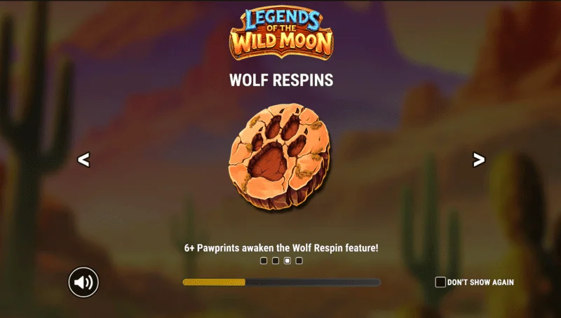 Legends of the Wild Moon – põhimängu ekraan rullikutega